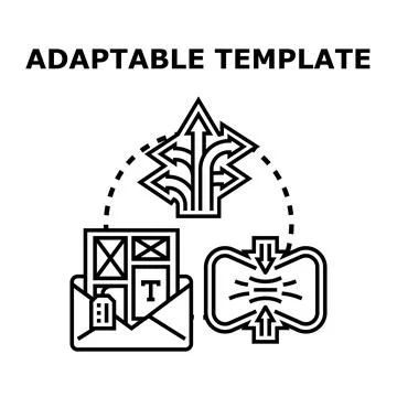 Adaptable template concept for business development illustration Stock Illustration
