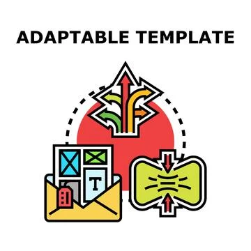 Adaptable template concept for business development illustration Stock Illustration