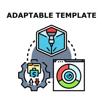 Adaptable template concept for business process design Stockillustratie