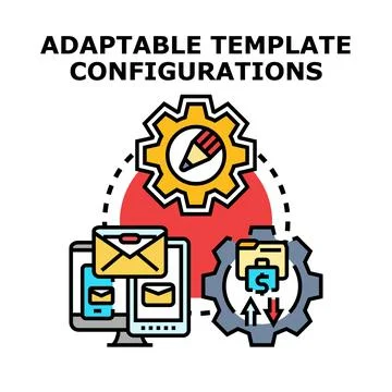 Adaptable template configurations concept vector illustration Stock Illustration
