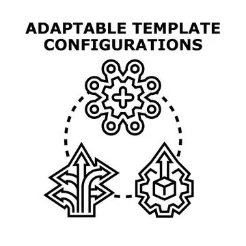 Adaptable template configurations vector concept icon Stock Illustration