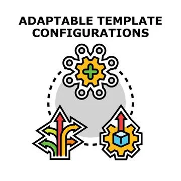 Adaptable template configurations vector concept icon Stock Illustration