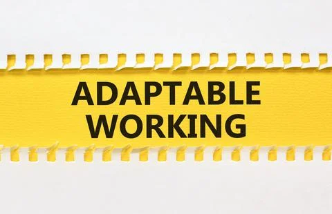 Adaptable working symbol. Concept words Adaptable working on beautiful yell.. Stock Photos