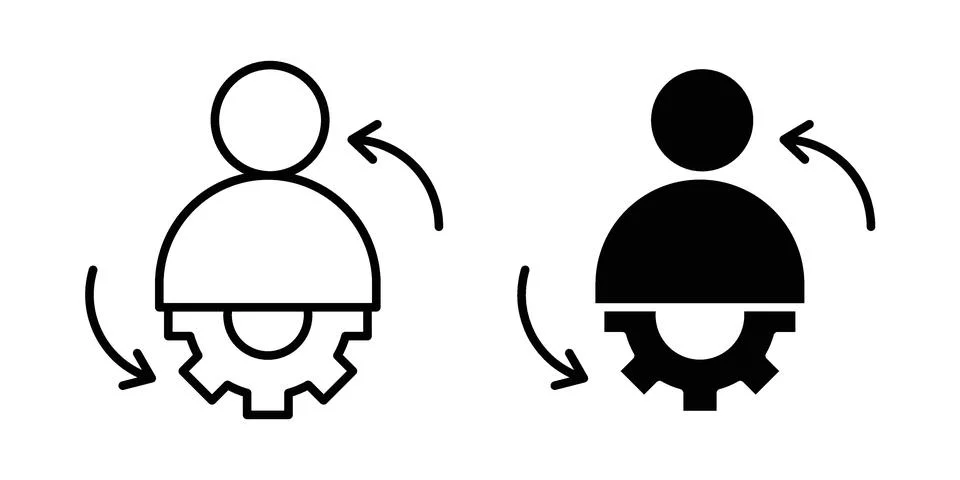 Adaptation icon design. Simple Vector illustrations.. Illustrazione stock