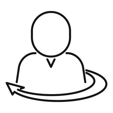 Adaptation icon outline . Adapt skill Stock Illustration