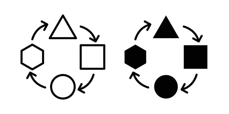 Adaptation icon set, collection of vector icons Illustrazione stock