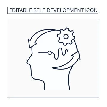 Adaptation line icon Stock Illustration