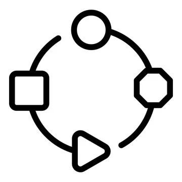 Adaptation process icon, outline style 스톡 일러스트