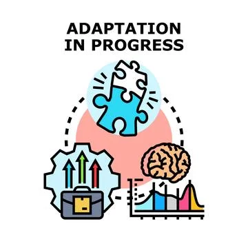 Adaptation progress concept illustrating business development Stock Illustration