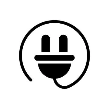 Adapter glyph flat icon Illustrazione stock