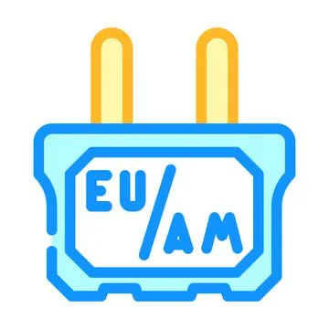 Adapter socket color icon vector illustration Stock Illustration