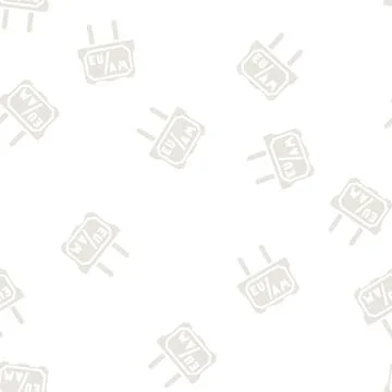 Adapter socket glyph vector seamless pattern Stock Illustration