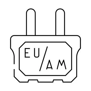 Adapter socket line icon vector illustration Stock Illustration