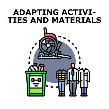 Adapting activities and materials for inclusive environments イラスト素材