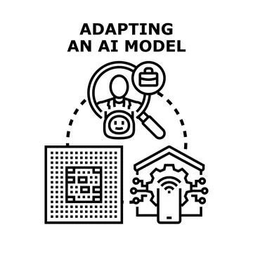 Adapting an artificial intelligence model for personalized solutions Stock Illustration