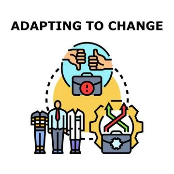 Adapting to change concepts finding solutions 스톡 일러스트