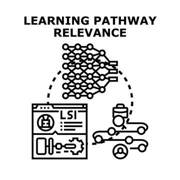 Adapting learning pathway for skill relevance and development Stockillustratie