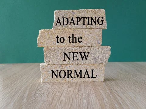 Adapting to the new normal symbol. Stock Photos