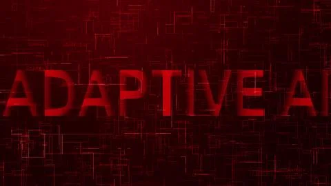 Adaptive Ai text technology data line red Stock-Illustration