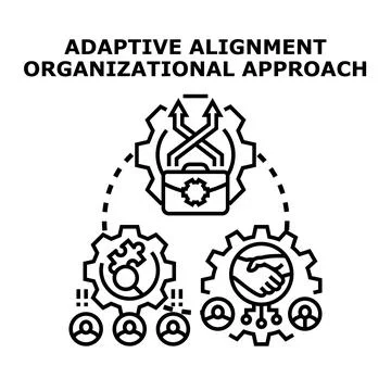 Adaptive alignment organizational approach vector concept イラスト素材