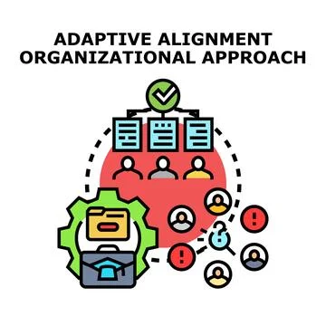 Adaptive alignment organizational approach vector concept Stock Illustration