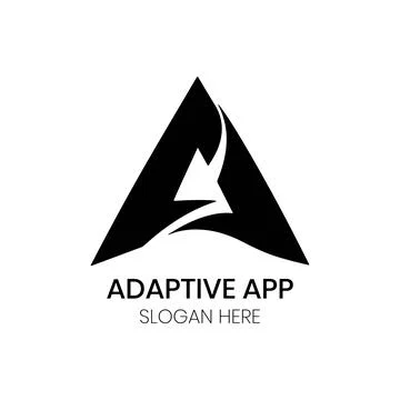 Adaptive App Monogram Logo Design with Modern Arrow Concept Stock Illustration