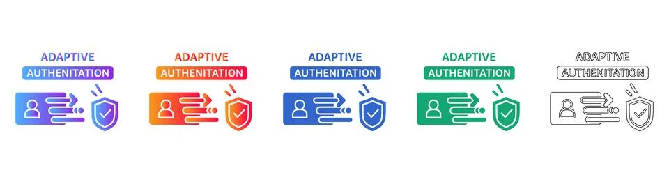 Adaptive Authentication Process Diagram Illustrazione stock