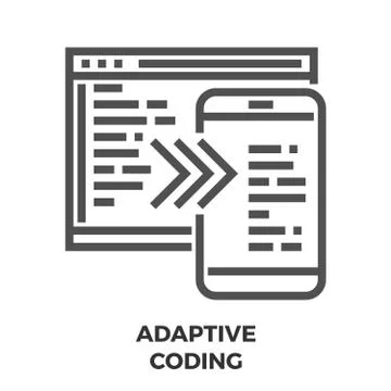 Adaptive Coding Line Icon イラスト素材