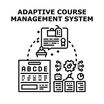 Adaptive course management system implementing personalized learning 스톡 일러스트