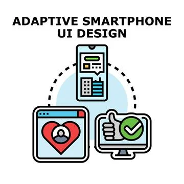 Adaptive digital interface design concept and development Stock Illustration