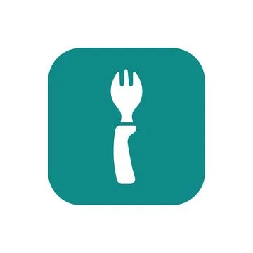 Adaptive eating utensil icon for accessibility and physical disability aid .. Stock Illustration