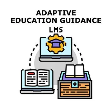 Adaptive education guidance learning management system Stockillustratie