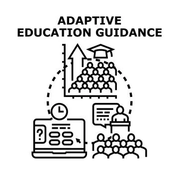 Adaptive education guidance system for learning and career development Stock Illustration