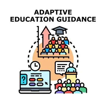 Adaptive education guidance system for learning and career development Stockillustratie