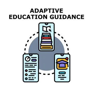 Adaptive educational guidance concept using mobile technology Stock Illustration