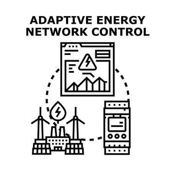 Adaptive energy network control system planning Stock Illustration
