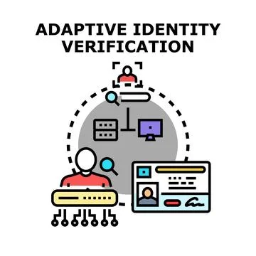 Adaptive identity verification process protecting user access Stockillustratie