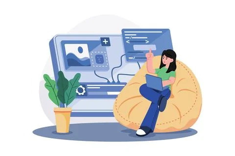 Adaptive Interface Design Illustration concept on white background イラスト素材