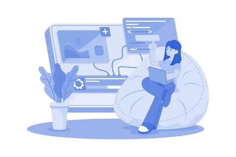 Adaptive Interface Design Illustration concept on white background Stock Illustration