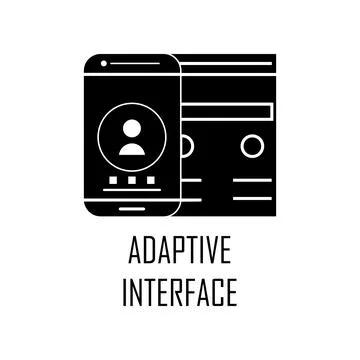 Adaptive interface icon. Element of Web Development for mobile concept and web Illustrazione stock