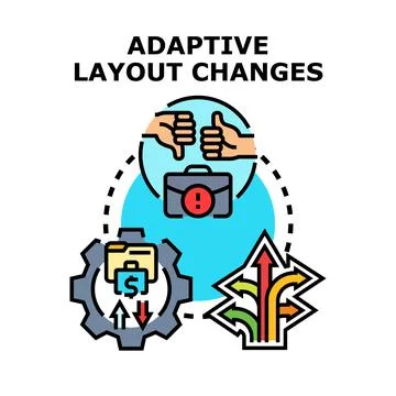 Adaptive layout changes concept vector illustration Illustrazione stock