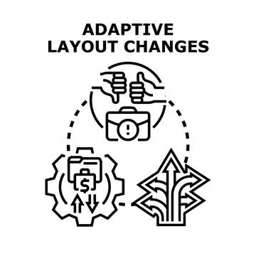 Adaptive layout changes concept vector illustration Stock Illustration