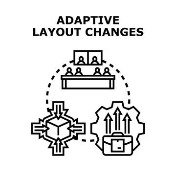 Adaptive layout changes concept vector illustration Stock Illustration
