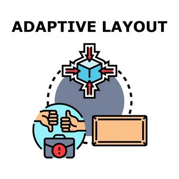 Adaptive layout concept for responsive web design Stock Illustration