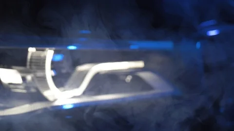 Adaptive LED optics for BMW 7 Series, close shot, color light and smoke Vidéo 125867857