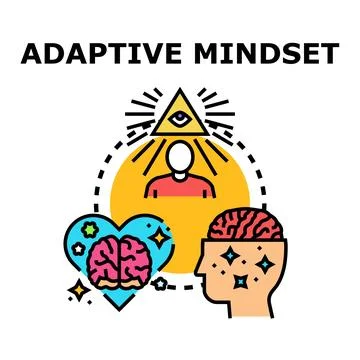 Adaptive mindset developing cognitive and emotional intelligence Illustrazione stock