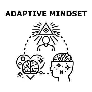 Adaptive mindset developing cognitive and emotional intelligence 库存插图