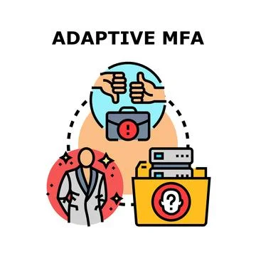Adaptive multi factor authentication for secure access 스톡 일러스트