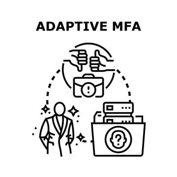 Adaptive multi factor authentication for secure access 스톡 일러스트