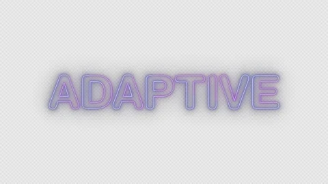 Adaptive neon effects, text animation on transparent background Stock Footage 303498785
